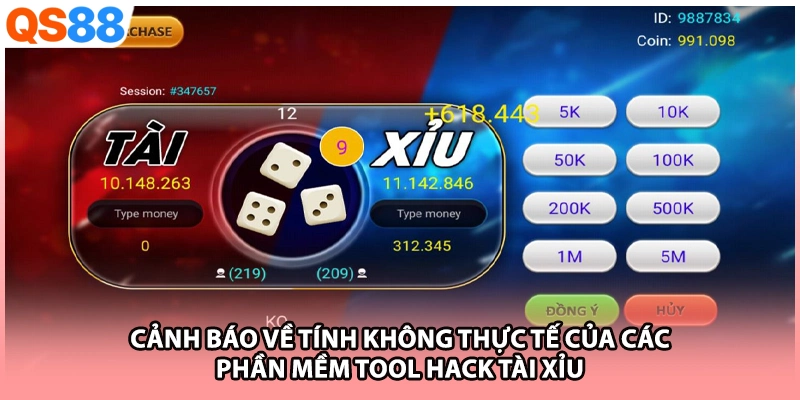 Cảnh báo về tính không thực tế của các phần mềm tool hack tài xỉu